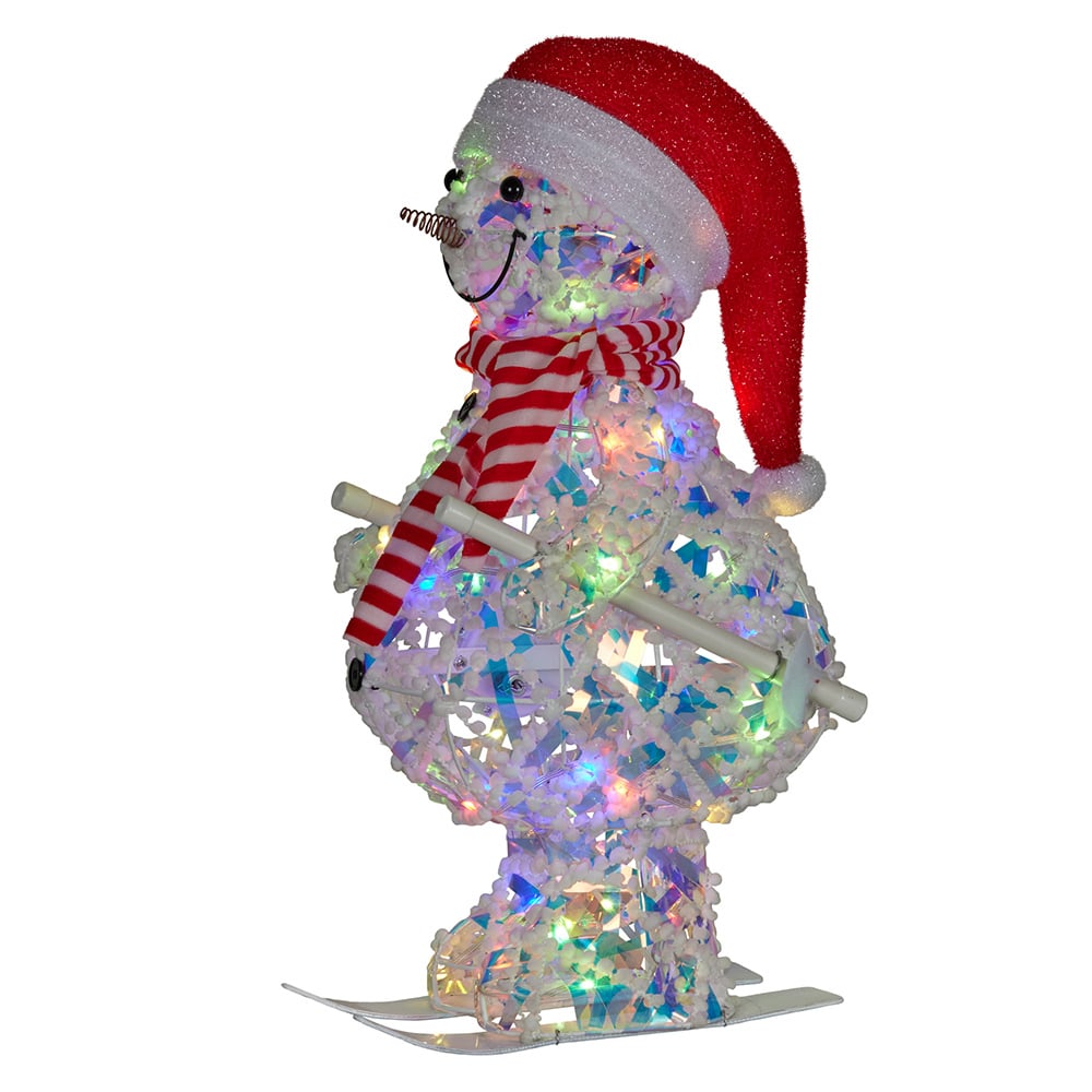 Machias Skiing Snowman LED Christmas Ornament