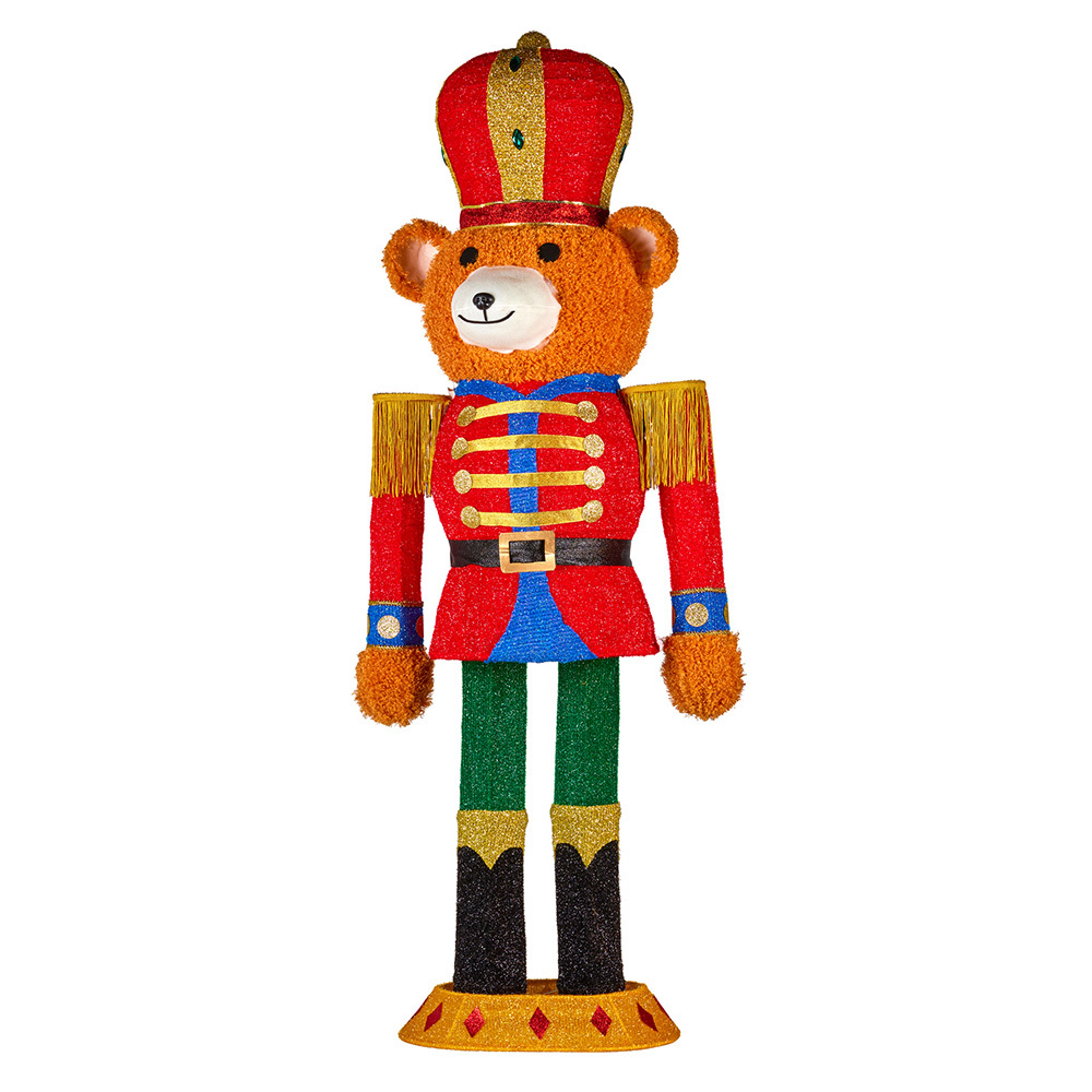 Livonia Teddy Nutcracker LED Christmas Ornament
