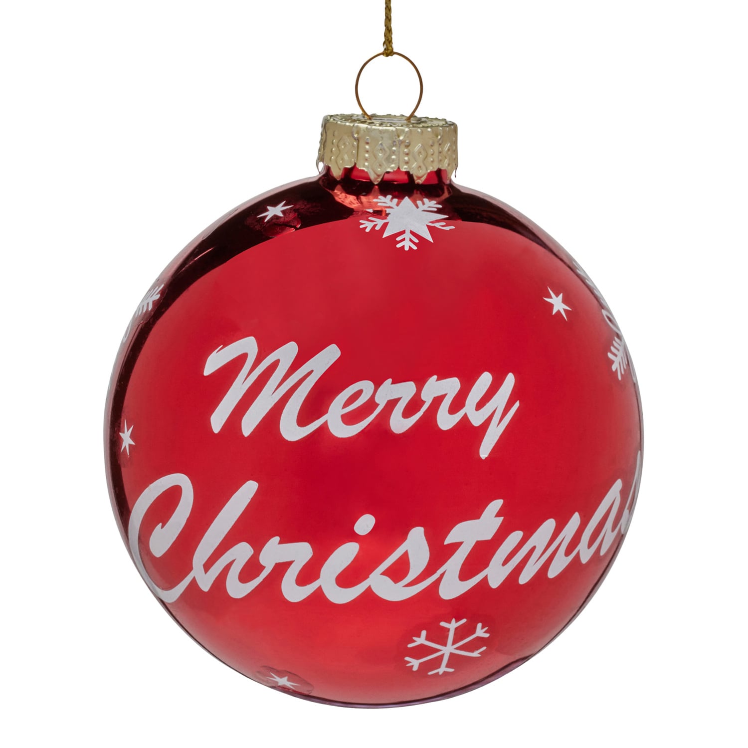 Merry Christmas Glass Baubles