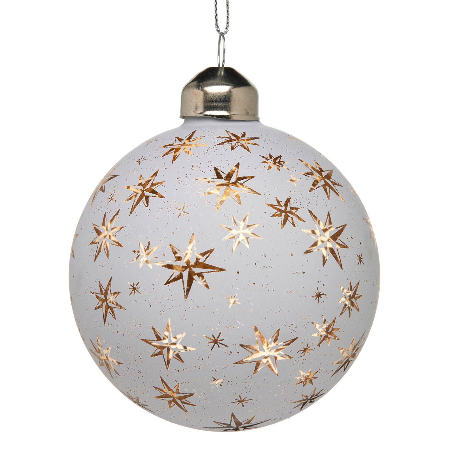 Gold Stars Glass Baubles