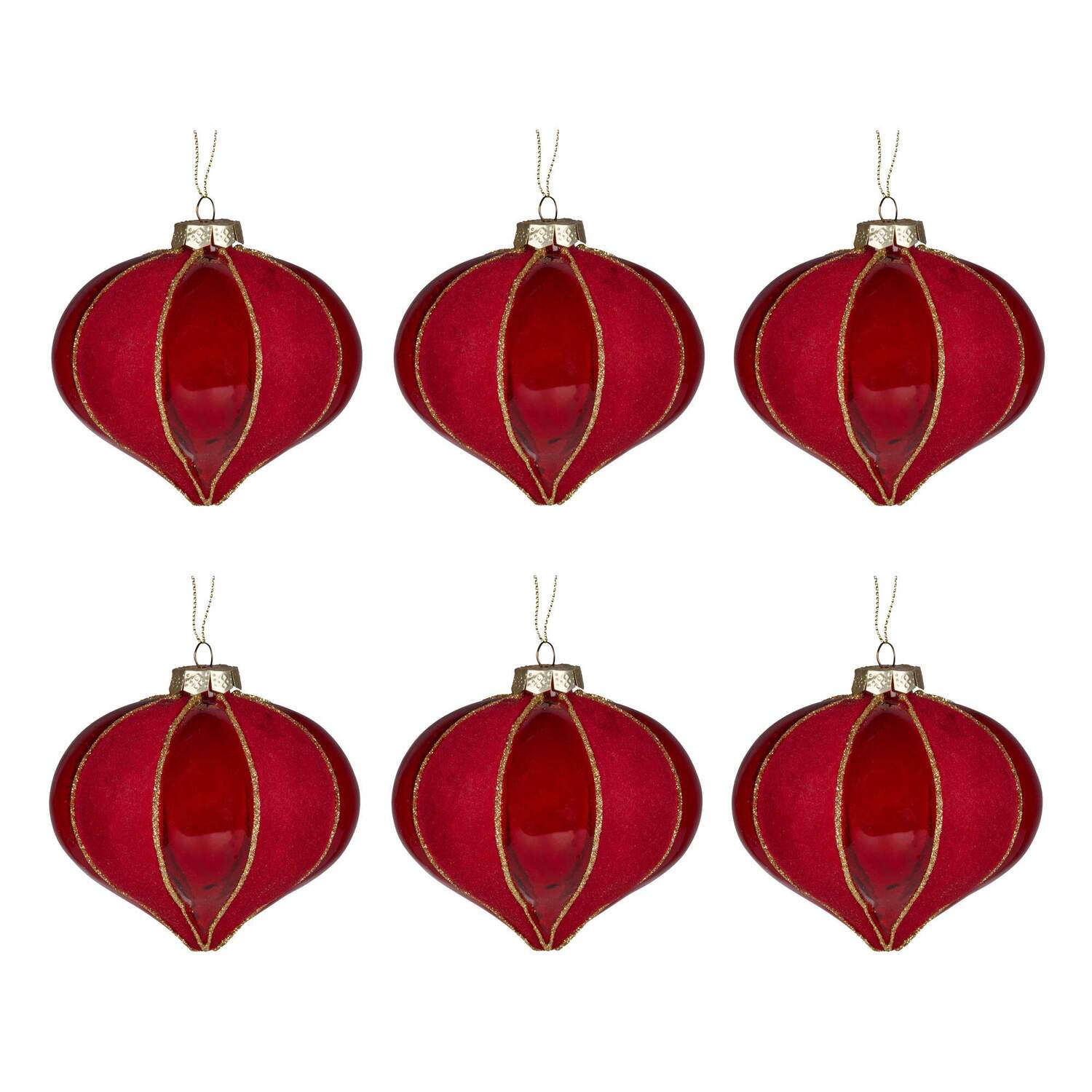 Onion -Look Glass Baubles
