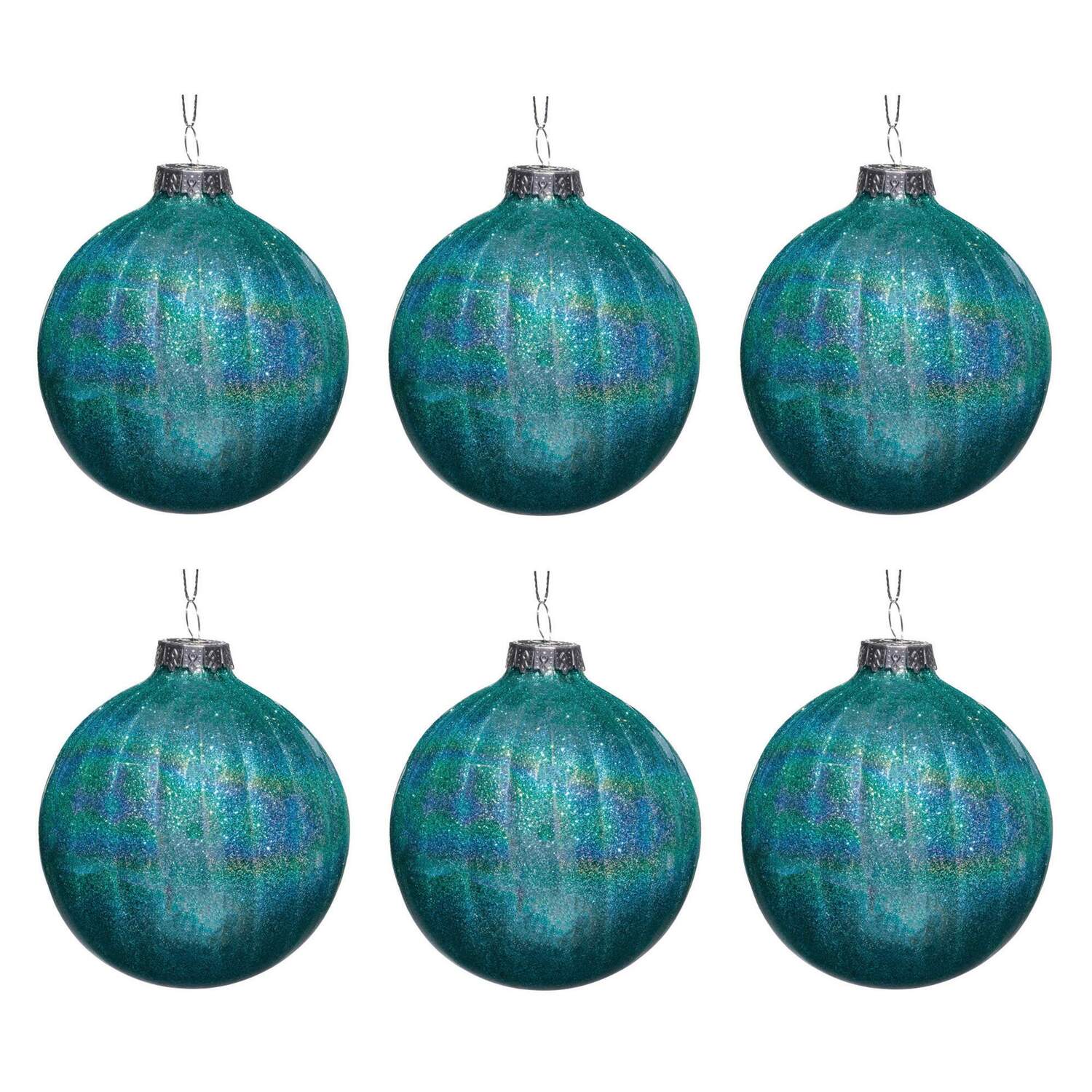 Teal Glass Baubles
