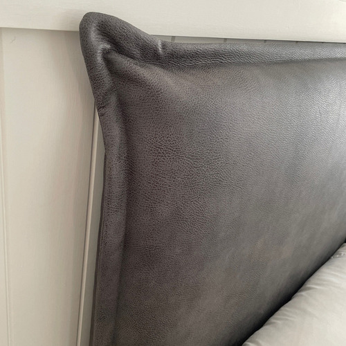 Slate Grey Miguel Faux Leather Bedhead