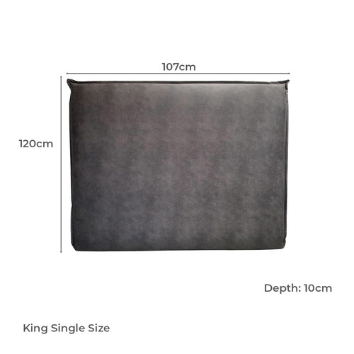 Slate Grey Wiegand Faux Leather Bedhead