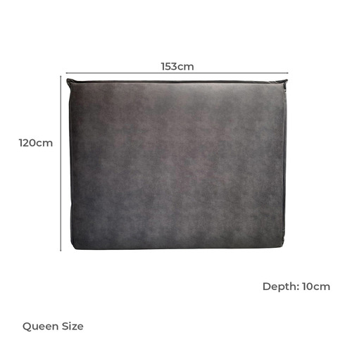 Slate Grey Wiegand Faux Leather Bedhead