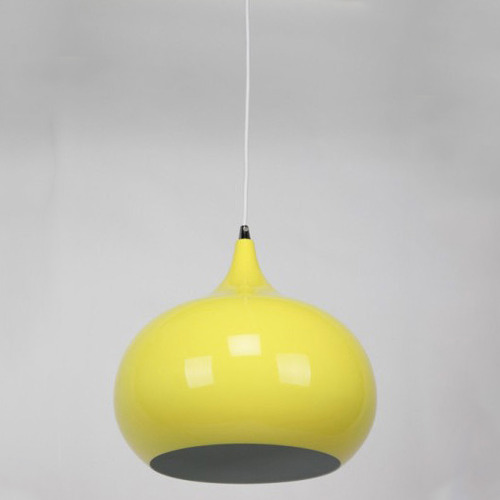 Mini Kirke 1 Light Pendant in Luminous Yellow