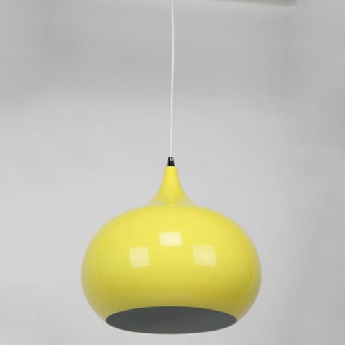 Luminous Yellow Sellicks 1 Light Metal Pendant