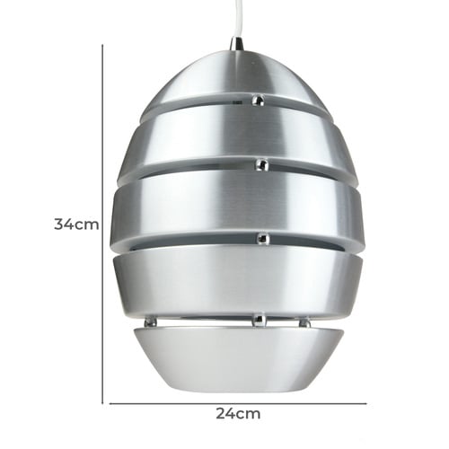 White Collaroy 1 Light Metal Pendant