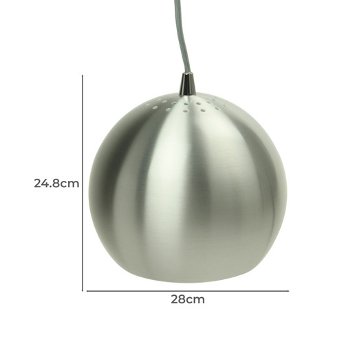 Silver Paradise 1 Light Aluminium Pendant