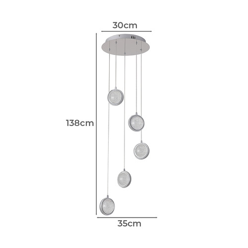 Clerk 5 Light Pendant