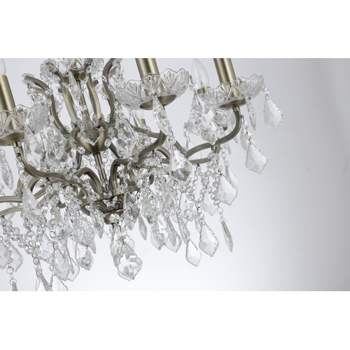 Tamara Iron & Glass 8 Light Chandelier
