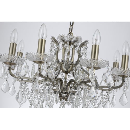 Tamara Iron & Glass 8 Light Chandelier