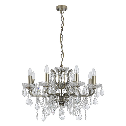 Tamara Iron & Glass 8 Light Chandelier