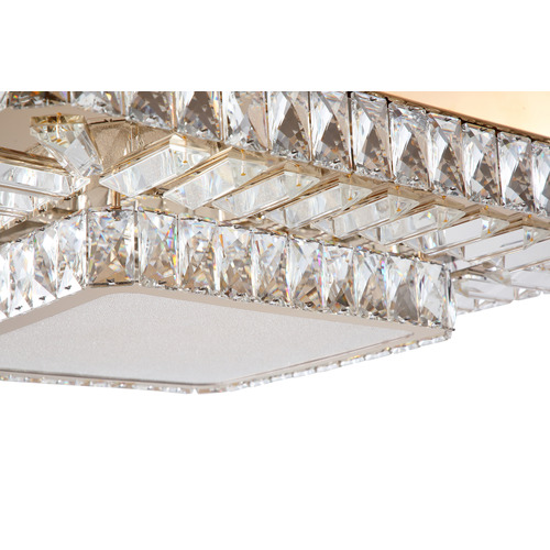 Lynn Iron & Glass Flush Mount Ceiling Light
