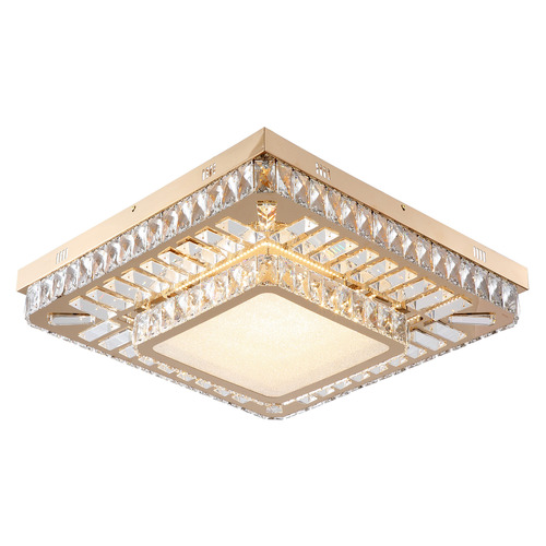 Lynn Iron & Glass Flush Mount Ceiling Light
