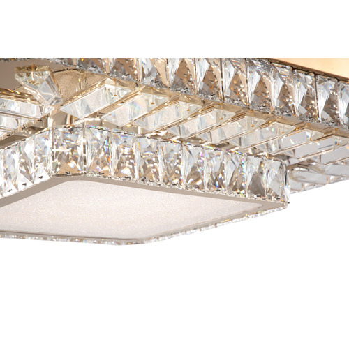 Lynn Iron & Glass Flush Mount Ceiling Light