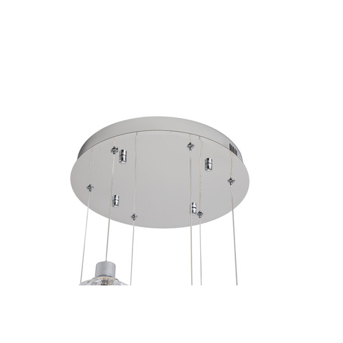 Bridget Iron & Glass 6 Light Pendant