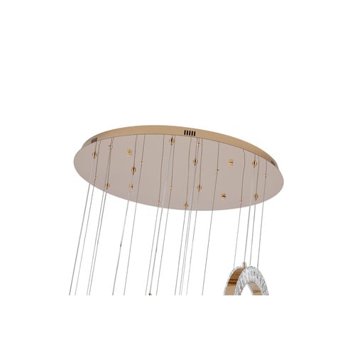 Natalie Iron & Glass 9 Light Pendant