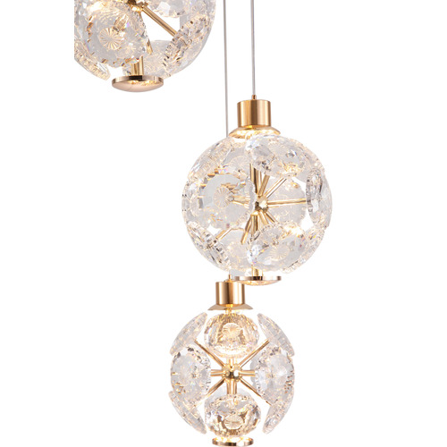 Bridget Iron & Glass 6 Light Pendant