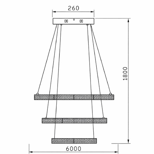 Jones Iron & Glass 3 Tier Pendant Light