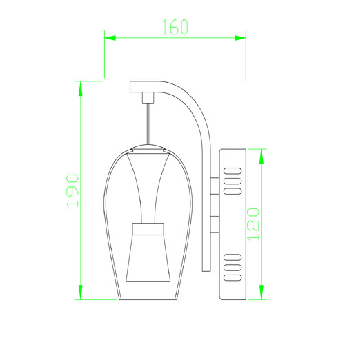Betsy Iron & Glass Wall Light