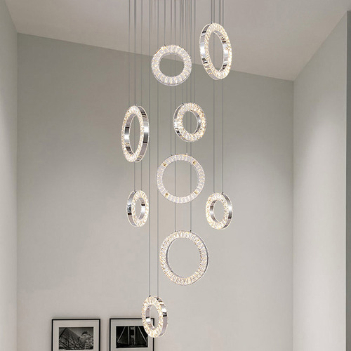 Natalie Iron & Glass 9 Light Pendant