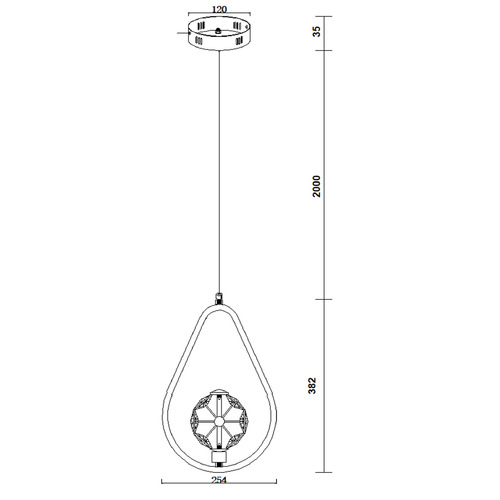 Deborah Iron & Glass Pendant Light