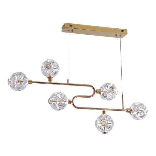Kiron Iron & Crystal Pendant Light