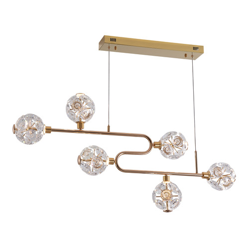 Kiron Iron & Crystal Pendant Light