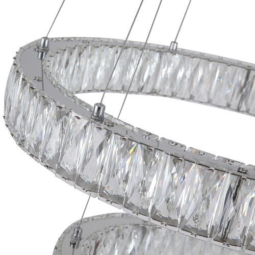 Wesar Iron & Crystal Pendant Light
