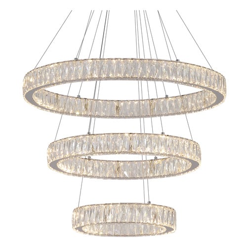 Wesar Iron & Crystal Pendant Light
