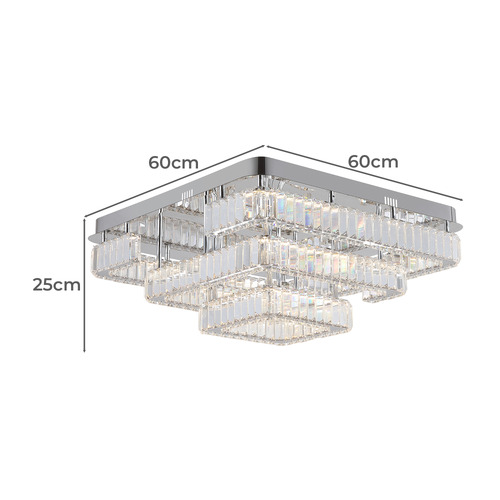 Brio Iron & Crystal LED Flush Mount Ceiling Light