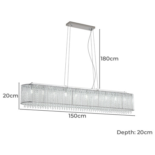 Acker Iron & Glass 10 Light Pendant