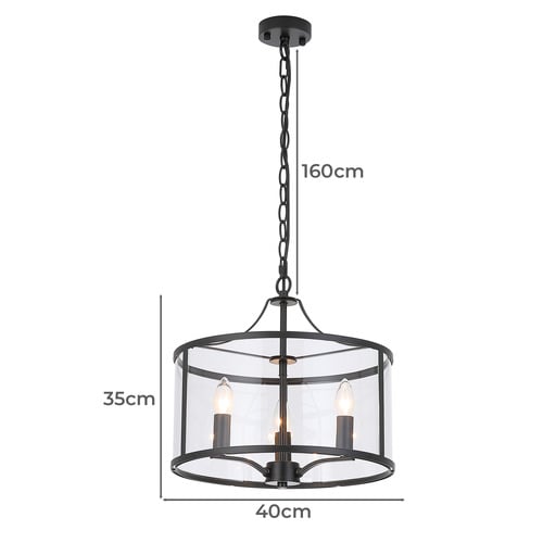 Vance Iron & Glass 8 Light Pendant