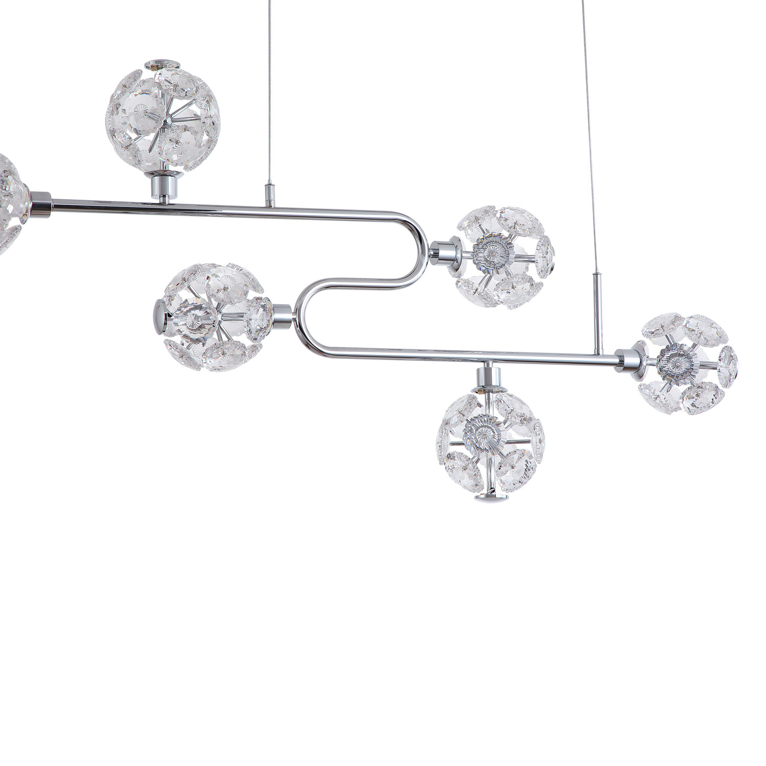 Kiron-Iron-and-Crystal-LED-6-Light-Pendant