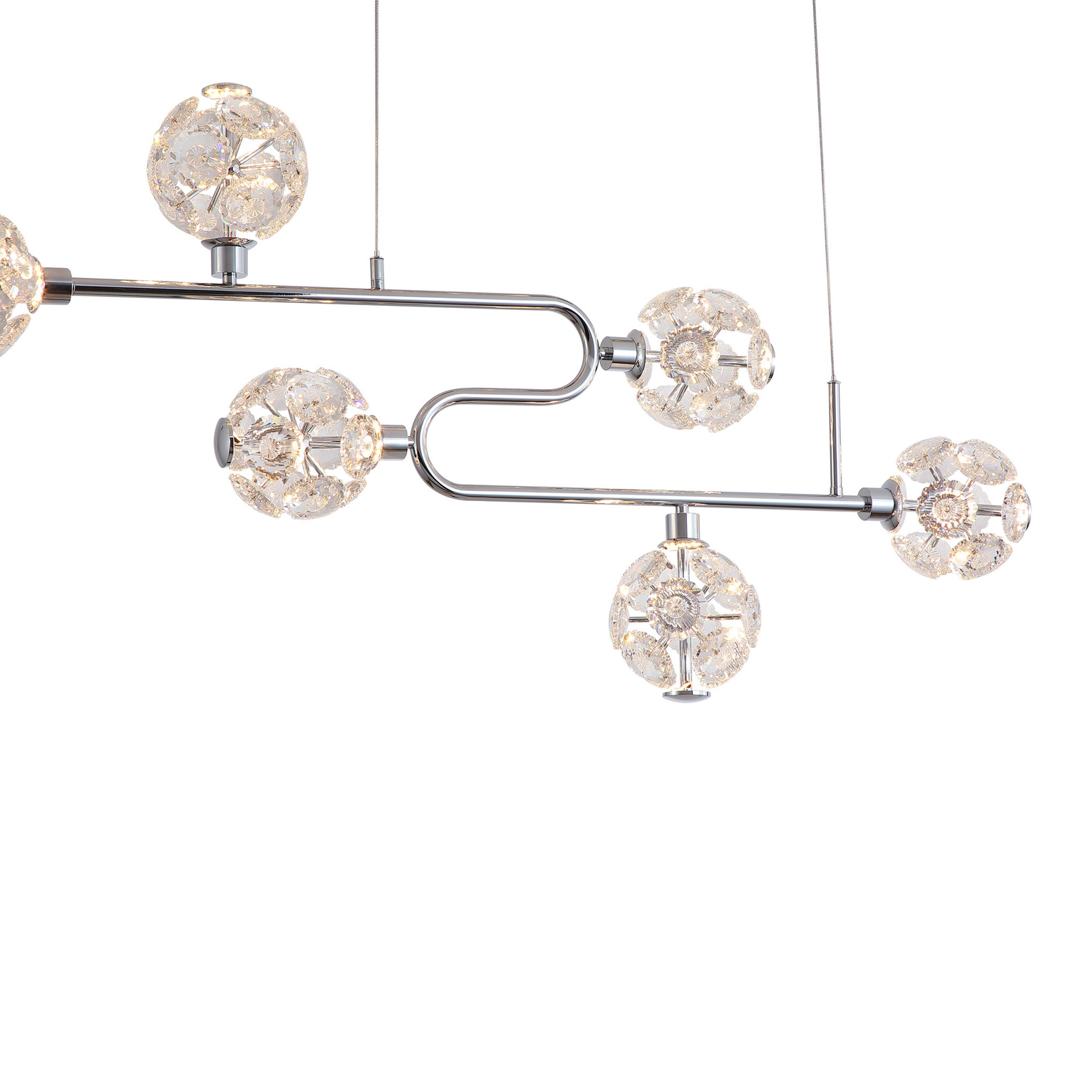 Kiron-Iron-and-Crystal-LED-6-Light-Pendant