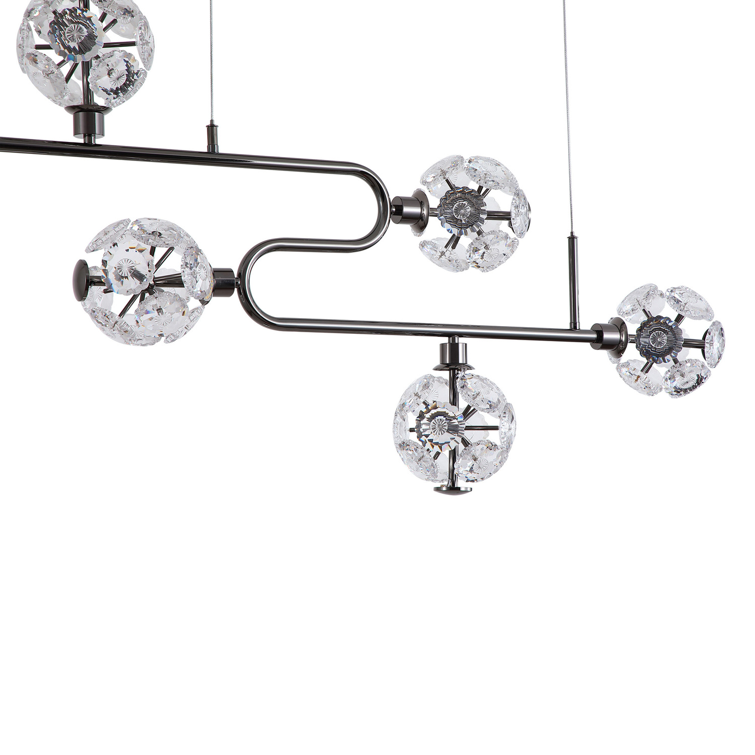 Kiron-Iron-and-Crystal-LED-6-Light-Pendant
