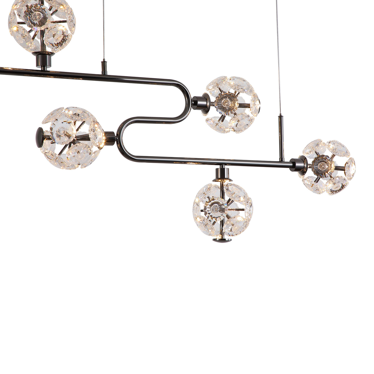Kiron-Iron-and-Crystal-LED-6-Light-Pendant