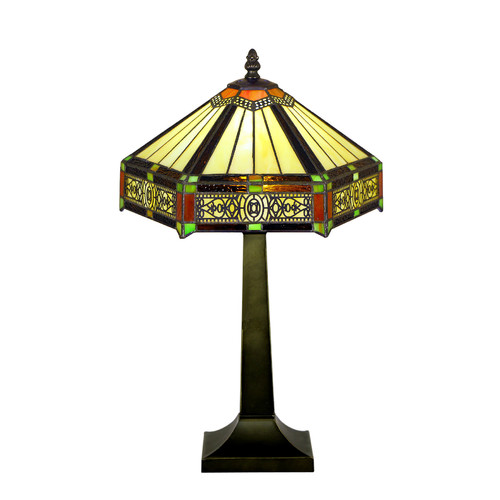 Six-Sided Style Stained Glass Table Lamp