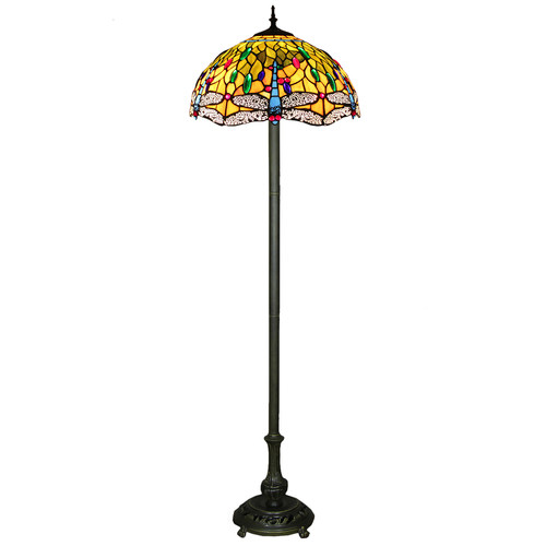 Tiffany Dragonfly 2 Light Floor Lamp