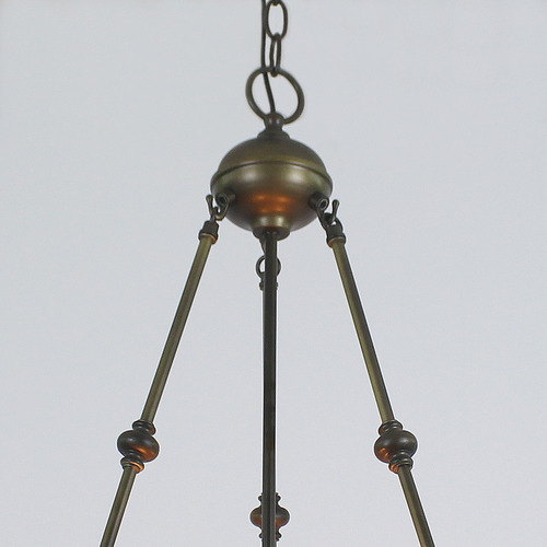 Inverted Tiffany Stained Glass Pendant Light
