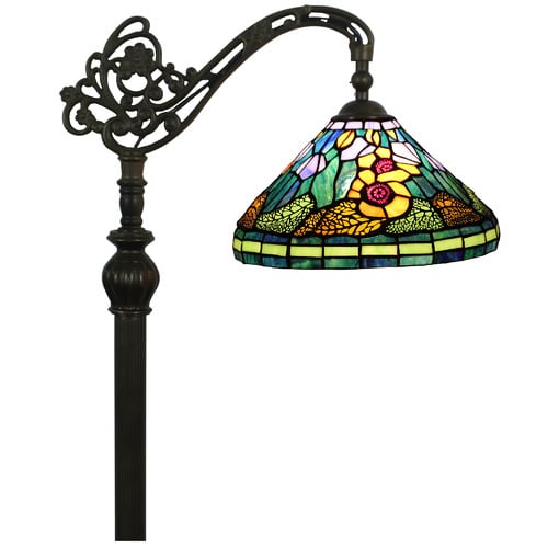 Sun Flower Hanging Tiffany Stained Glass Floor Lamp