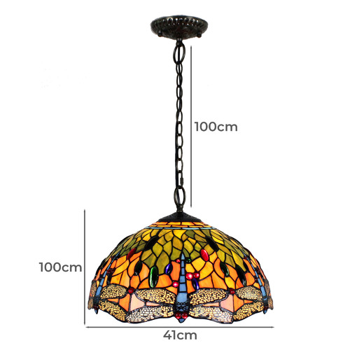 Tiffany Dragonfly 2 Light Pendant Light