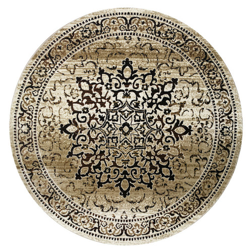 Lotus Rugs Beige Fade Barren Round Rug | Temple & Webster