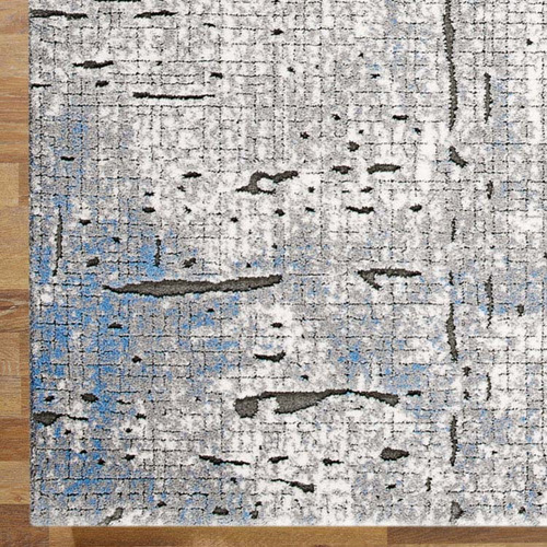 Blue Ikat Maxim Power-Loomed Rug