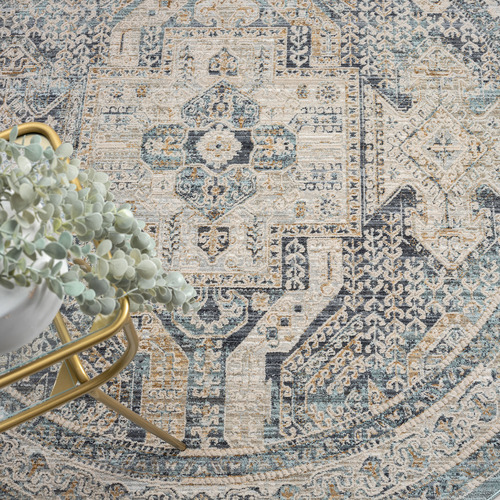 Charcoal Fantine Round Power-Loomed Rug