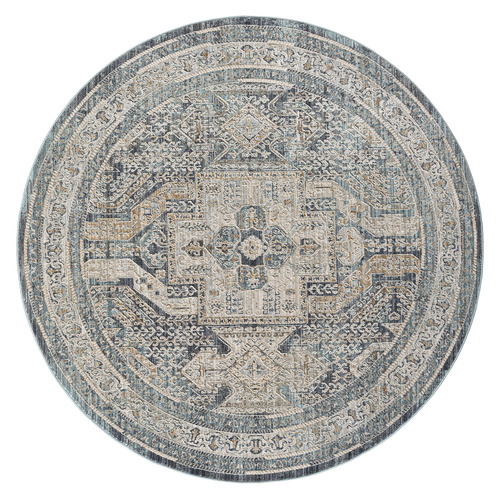 Charcoal Fantine Round Power-Loomed Rug
