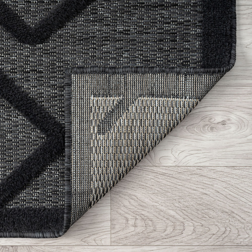 Charcoal Charm Power-Loomed Rug