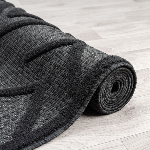 Charcoal Charm Power-Loomed Rug