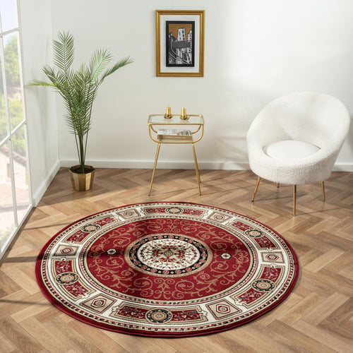 Red Ceres Round Rug